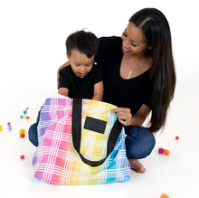 Load image into Gallery viewer, Mother and son sitting with Aloha tote