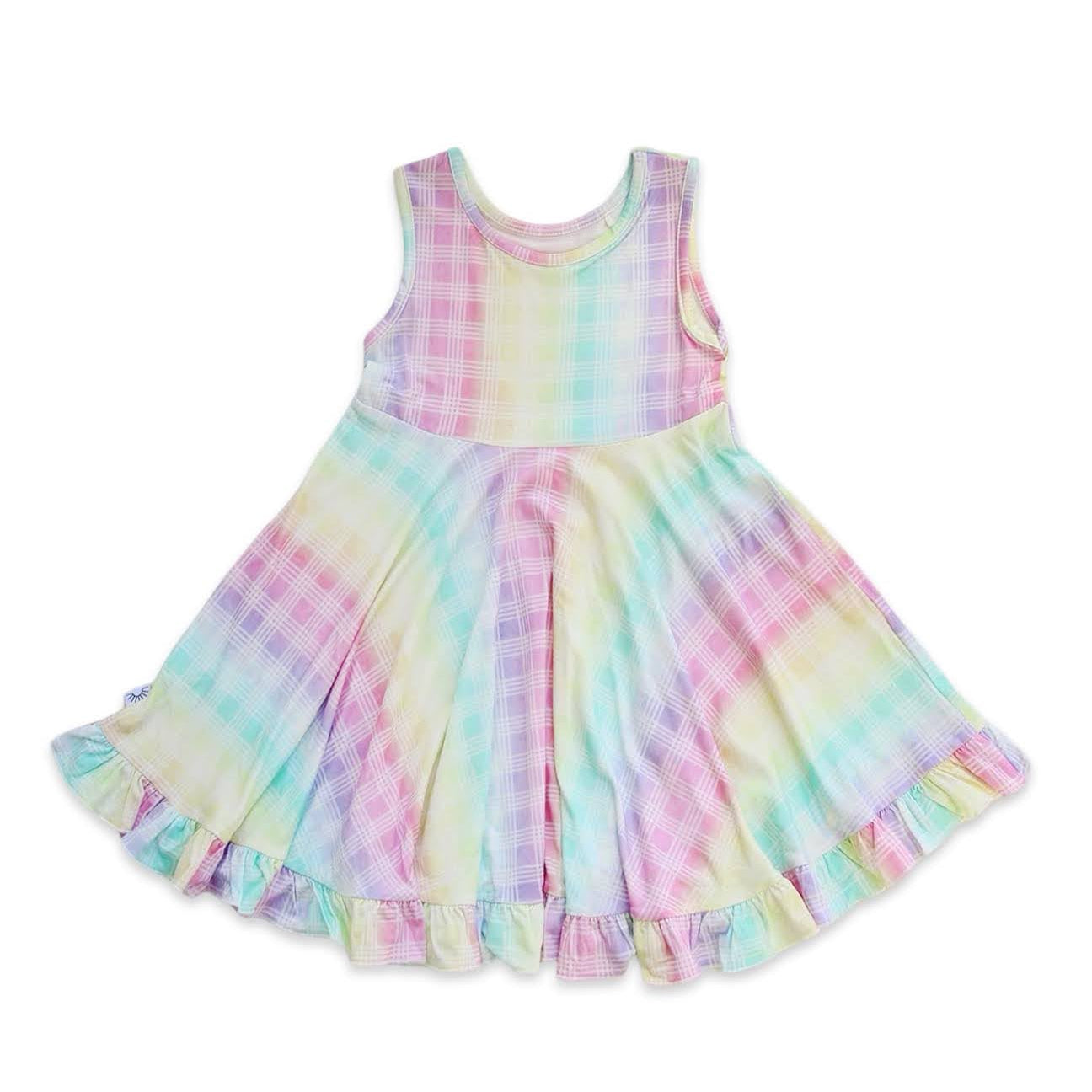 Twirl Dress - Palaka Rainbow  Keiki Kaukau