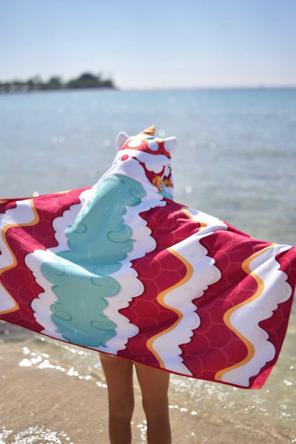 Lucky Lion Hooded Towel