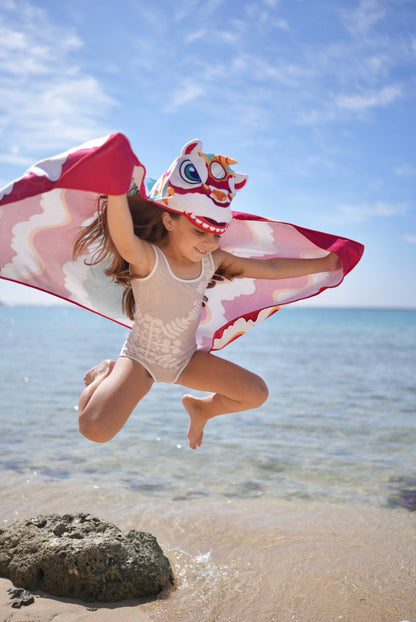 Lucky Lion Hooded Towel