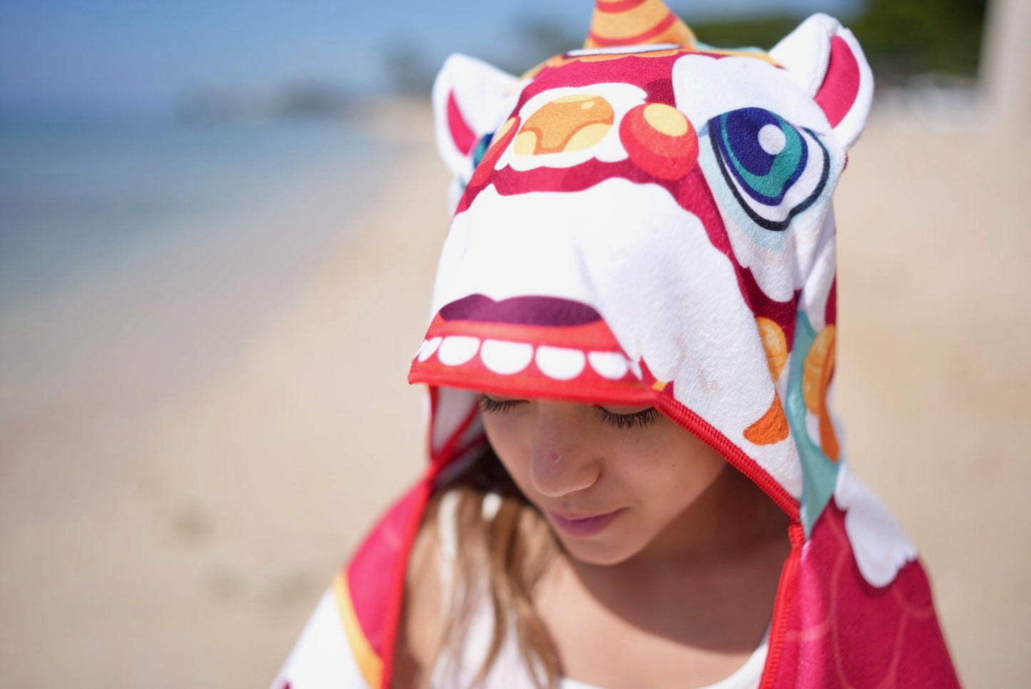 Lucky Lion Hooded Towel