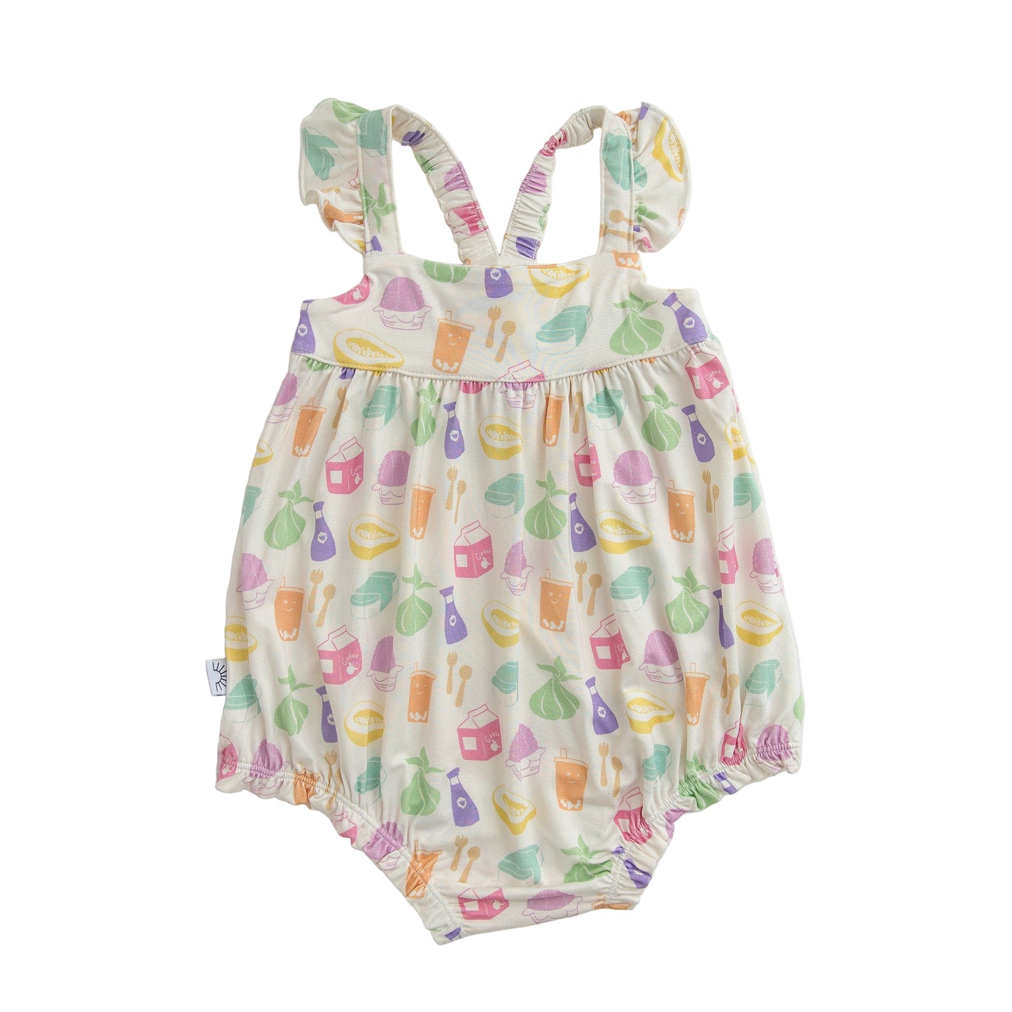 Bubble Romper with Hawaii Food Print