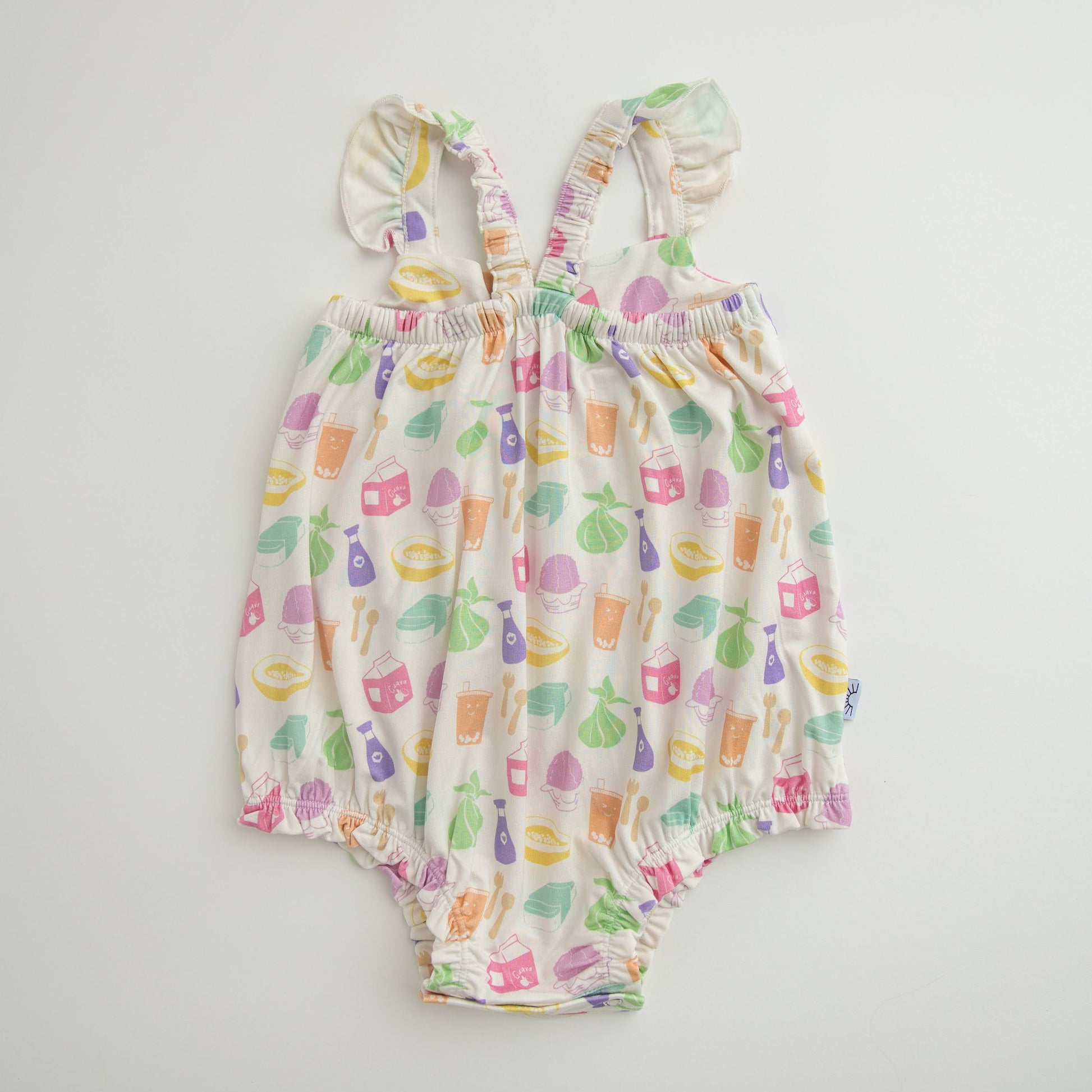 Baby romper with food print