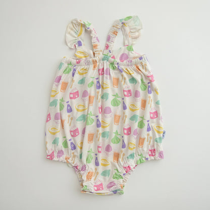 Baby romper with food print