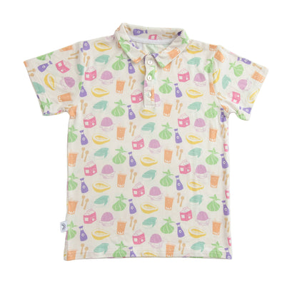 Polo shirt with Hawaii food print
