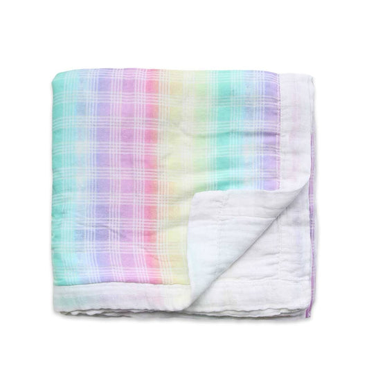 rainbow palaka print quilt