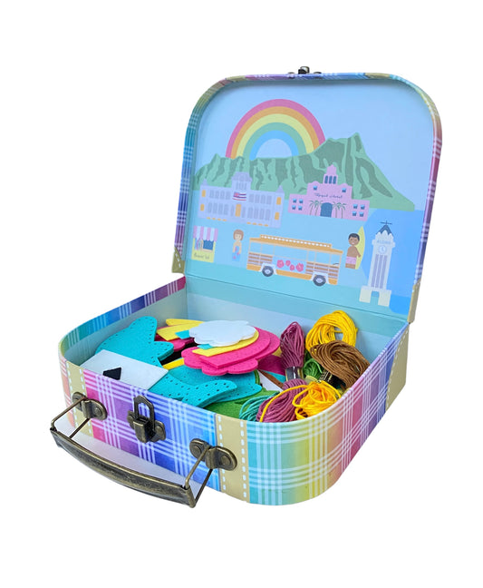 Rainbow palaka box open displaying crafting contents